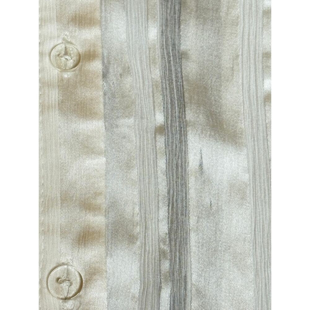 Lurelly Ivory Silk Semi Sheer Boho Blouse Bell Sleeves Size 4 - Picture 7 of 7